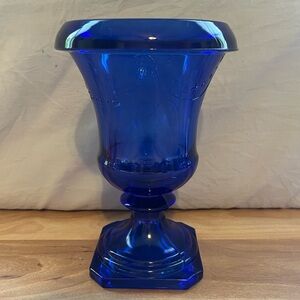 L.E. Smith Cobalt Blue Vase